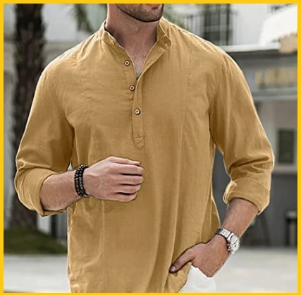 Camicia coreana uomo lino | Grandi Sconti | Camicie su misura