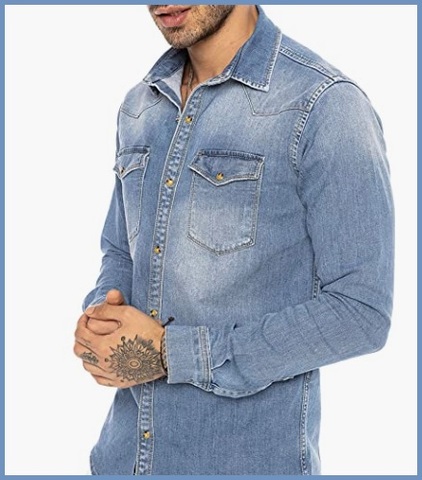 Camicia uomo jeans