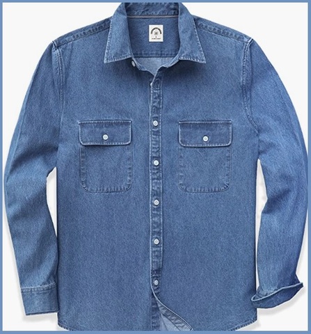 Camicia jeans uomo manica lunga