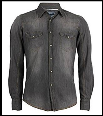 Camicia jeans uomo grigia