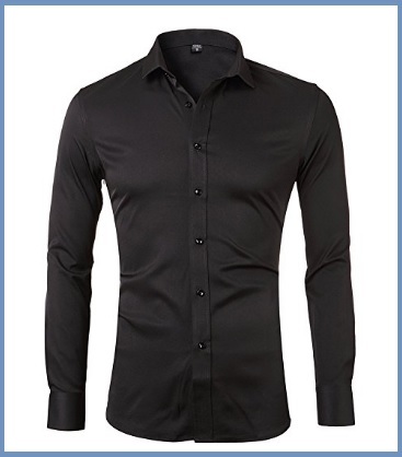 Camicia uomo nera slim fit