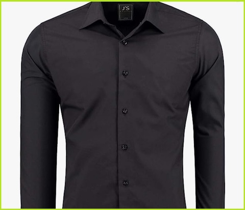 Camicia Uomo Nera In Seta