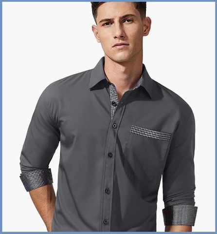 Camicia grigio perla uomo