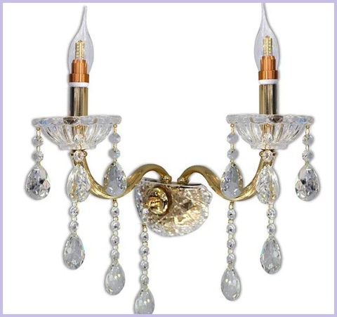 Candelabro applique cristallo