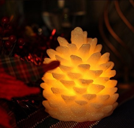 Candela A Forma Di Pino Led Per La Festa Di Natale