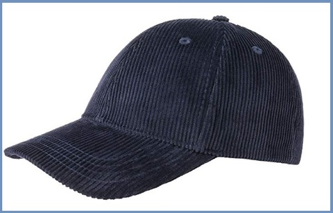 Cappellino baseball uomo velluto