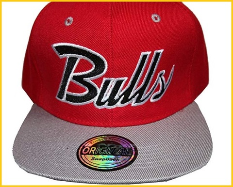 Cappellino bulls rosso | Grandi Sconti | Cappelli visiera piatta