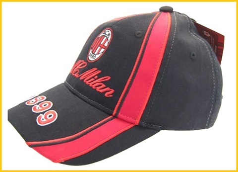 Cappellino milan ufficiale | Grandi Sconti | Cappelli visiera piatta