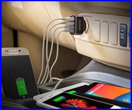 Caricabatteria Auto Usb 4 Porte Quick Charge