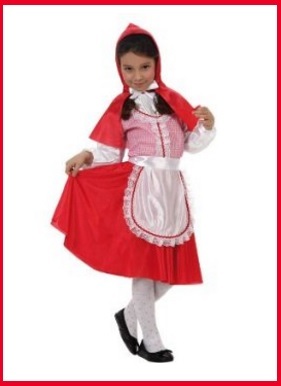 Costume per travestimento da Cappuccetto Rosso Dress Up America 4-6 anni Bambina S 