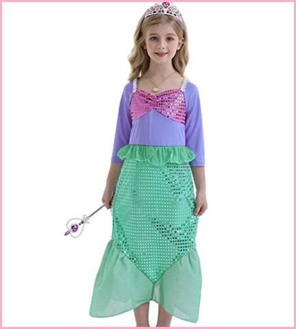 Carnevale vestito sirenetta da bambina