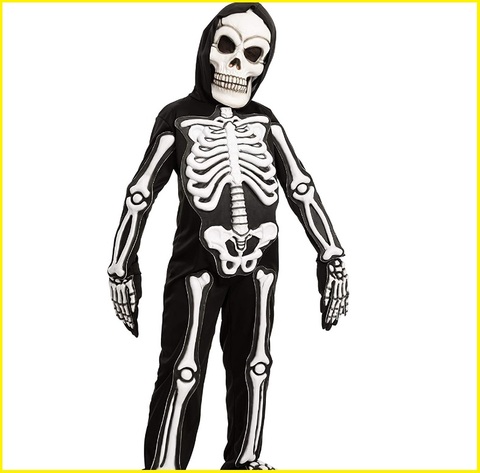 Costume unico e intero da scheletro per halloween