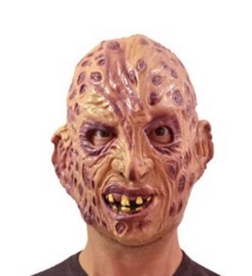 Maschera in gomma di freddy krueger per halloween