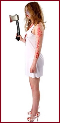 Costume unico da zombie donna horror halloween