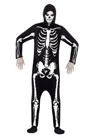 Costume intero scheletro per adulti halloween