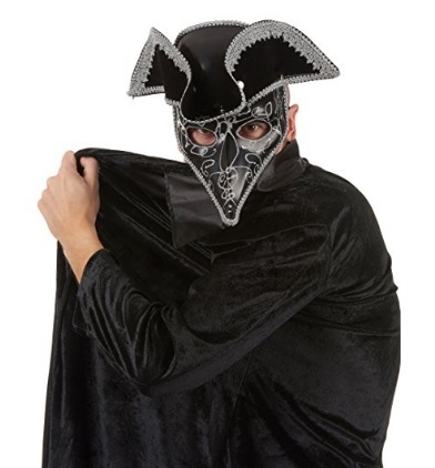 Maschera Nera Da Uomo Veneziana