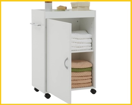 Carrello bagno con ruote e cassetti