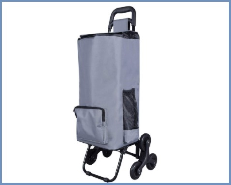 VOUNOT Carrello Spesa con 3 Ruote per Saliscale, Carrello