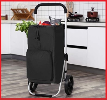 Carrello spesa pieghevole nero