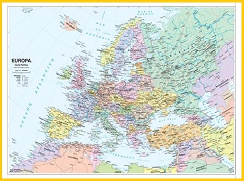 Carta geografica europa scuola