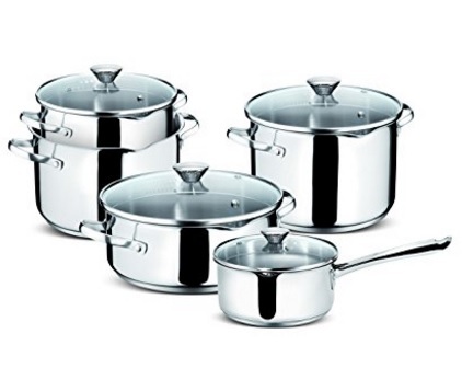 Batteria Pentole In Acciaio Inox 3 Strati