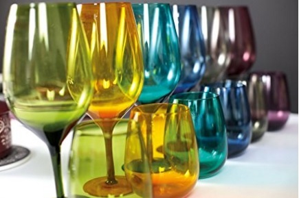 Bicchieri Colorati In Vetro 6 Pezzi Per L'acqua
