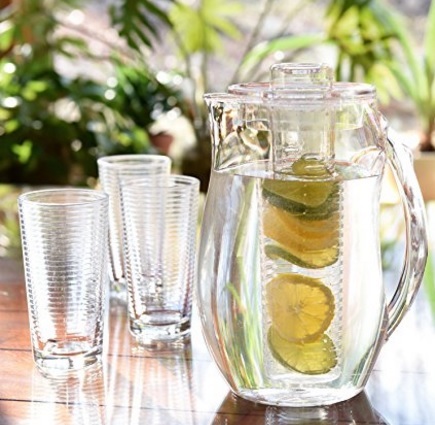 Caraffa In Vetro Con Infusore Alla Frutta