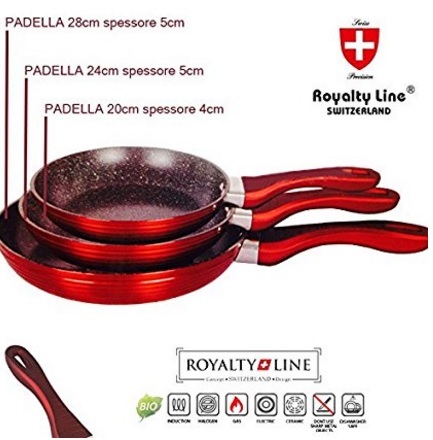 Padella in pietra dal design rosso per la cucina