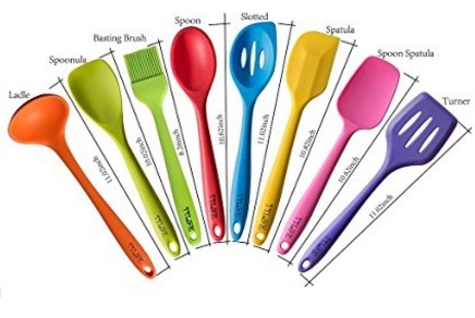 Utensili colorati per la cucina antiaderenti multicolor