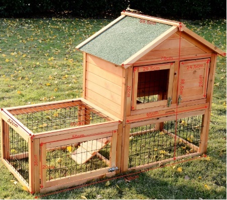 Gabbia per conigli molto grande e dal design carino | Grandi Sconti | Gabbie per animali domestici Casette in legno