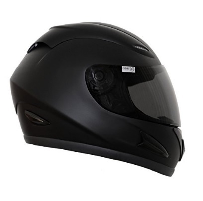 Casco integrale fighter con visiera nero opaco