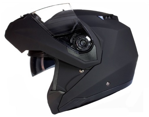 Casco integrale per motocicletta nero opaco