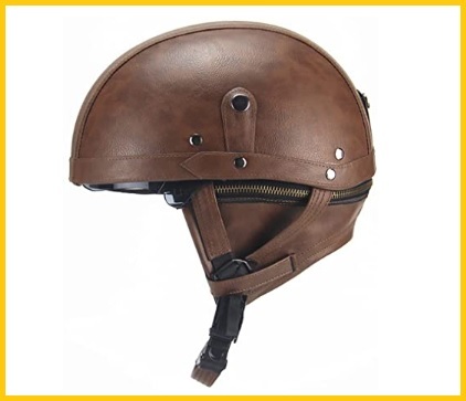 Casco in pelle elegante con visiera per moto