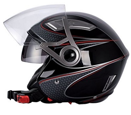 Casco sportivo e con doppia visiera bhr