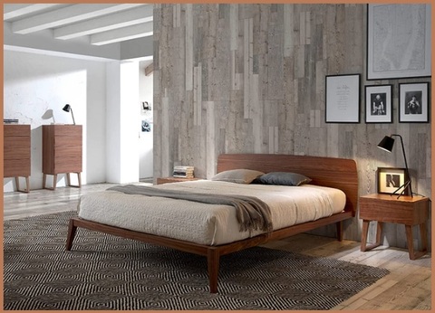 Letto Matrimoniale Moderno In Legno
