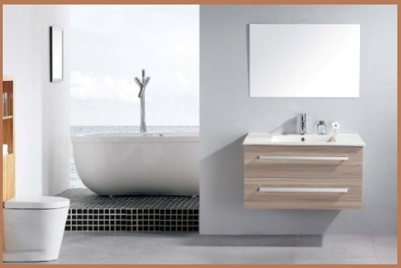 Mobile Bagno Con Frontali In Rovere Nodato