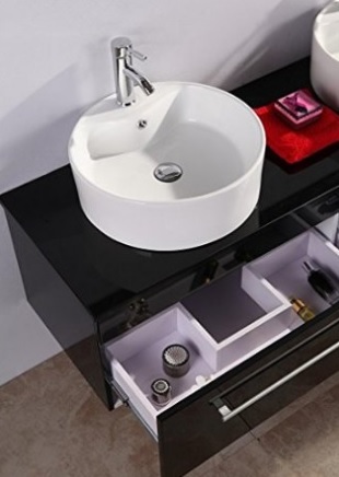 Mobile bagno moderno laccato lucido nero