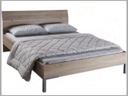 Letto matrimoniale grigio rovere