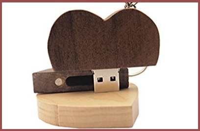 Pendrive Cuore In Legno Personalizzato