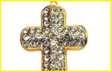 Chiavetta Pendrive Crocifisso Con Brillanti