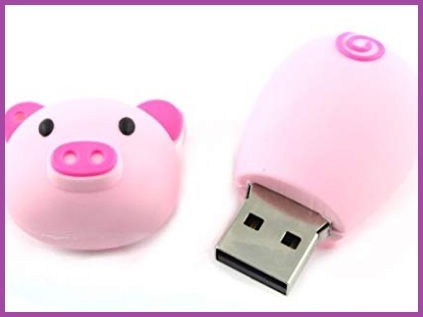 Chiavetta Usb A Forma Di Maialino Rosa