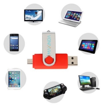 Chiavetta Usb Con Micro Usb E Usb 2.0 Universale