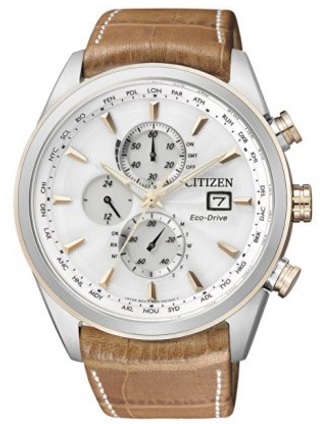 Orologio crono citizen radiocontrollato in pelle | Grandi Sconti | Citizen Eco Drive