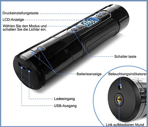 Compressore aria portatile batteria