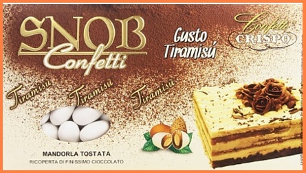 Confetti al gusto di tiramisù con mandorle