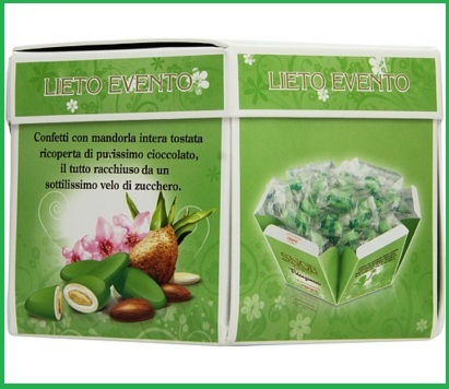 Confetti verdi con mandorle per la cresima | Grandi Sconti | Confetti per ogni ricorrenza