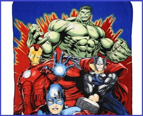 Coperta pile avengers bambino