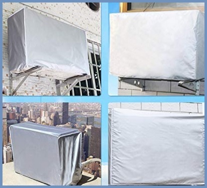 Copri condizionatore dAria per linverno Esterno Copri climatizzatore Antipolvere Resistente al Sole per Protezione antigelo Resistente allAcqua Durevole per la casa 3 Dimensioni 