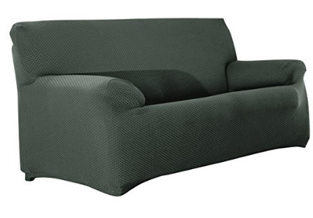 Copridivano 3 Posti Tessuto Elastico Grigio