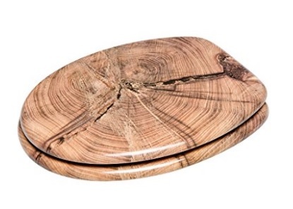 Sedile Water In Legno Robusto Lucido